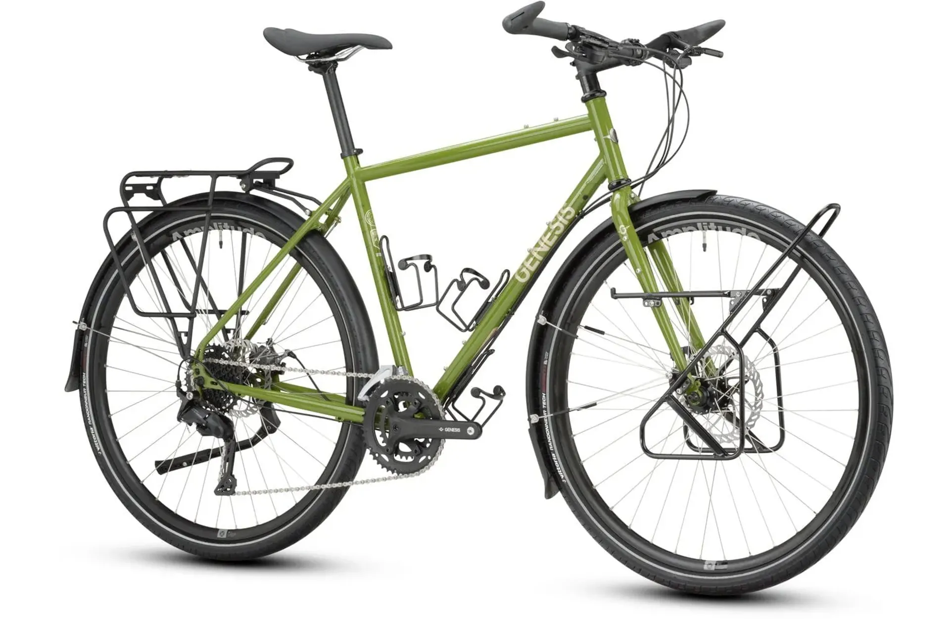 Genesis Tour De Fer 10 2025 Flat Bar Touring Bike Olive The Vida Loca