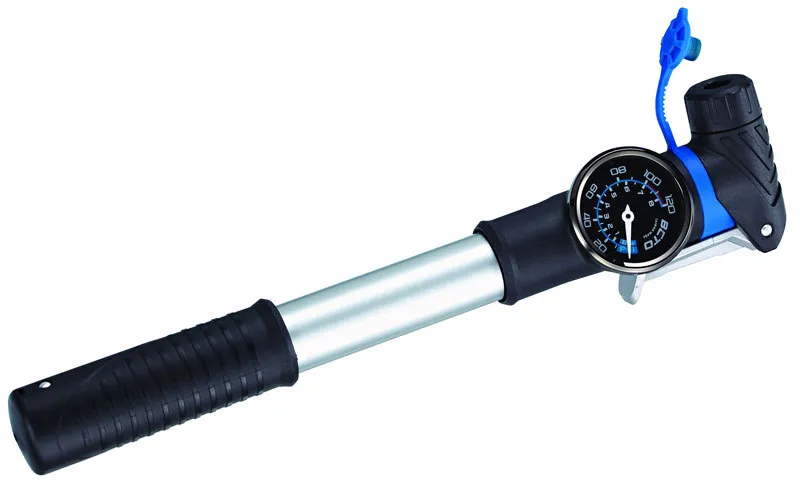 Beto CAH033AG TwoWay Alloy Mini Pump with Gauge - 100psi