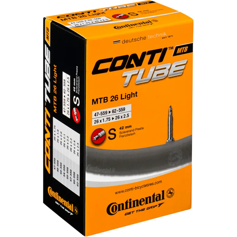 Continental MTB 26 inch Light Inner Tube - 26 x 1.75-2.5 inch - Presta