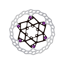 Galfer Wave Floating Disc Rotor - 6 Bolt - 180 x 2.00mm - Purple Pins