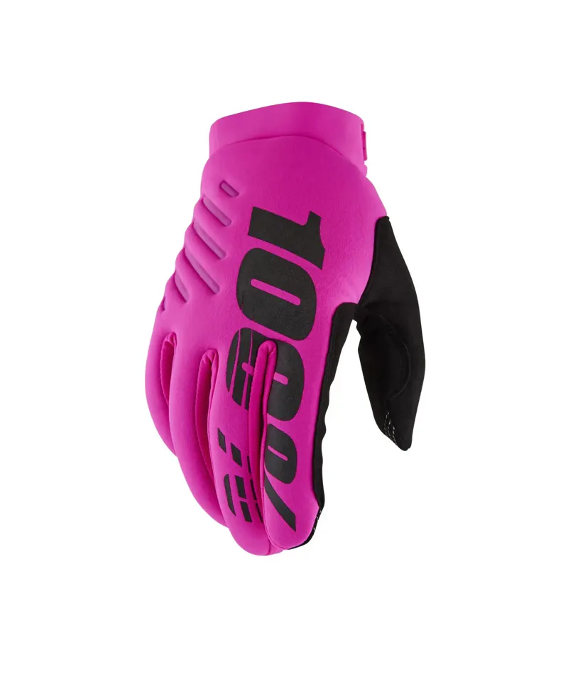 100 Percent Brisker Cold Weather Long Finger Gloves - Neon Pink