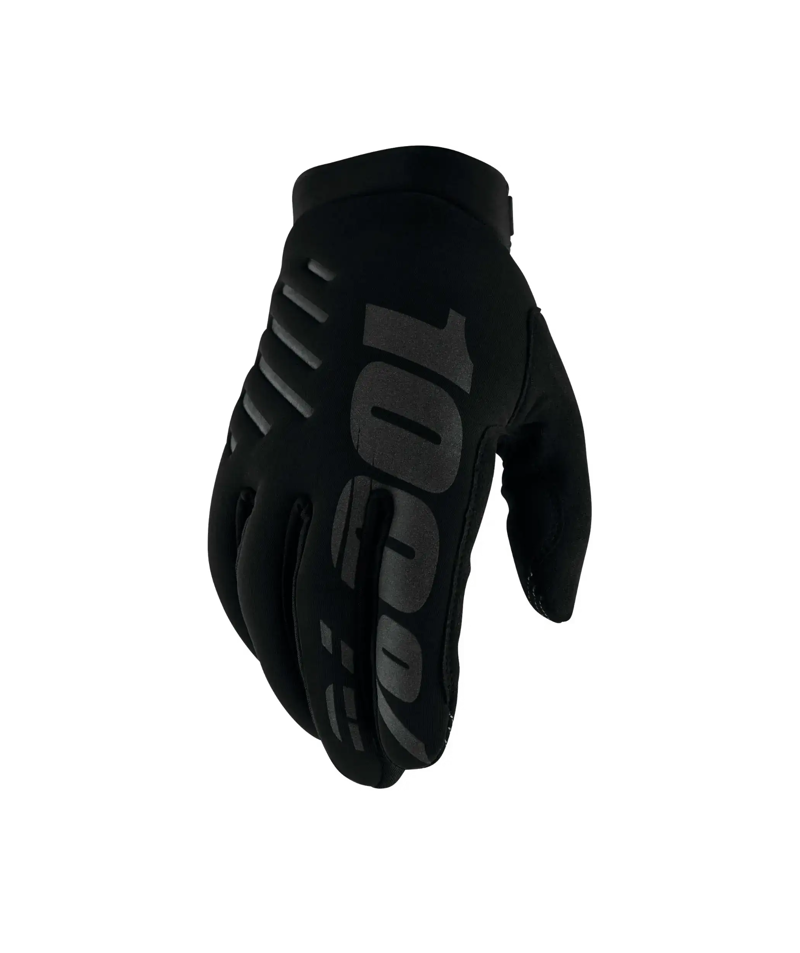 100 Percent Brisker Cold Weather Youth Gloves - Black/Grey