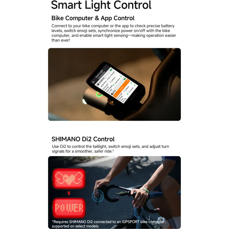 iGPSport Expression ET6 Smart Emoji Tail Light-5