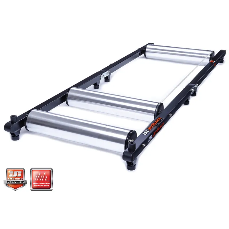 JetBlack R1 Training Rollers + APP - Black/Silver - One Size