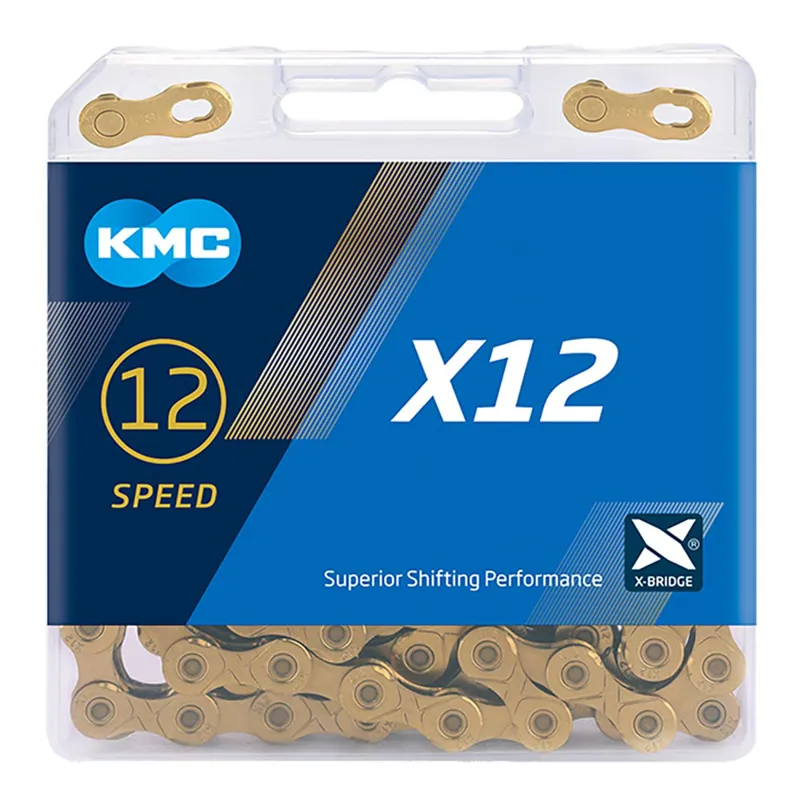 KMC X12 Ti-N 12-Speed Chain - 126 Link - Gold-1