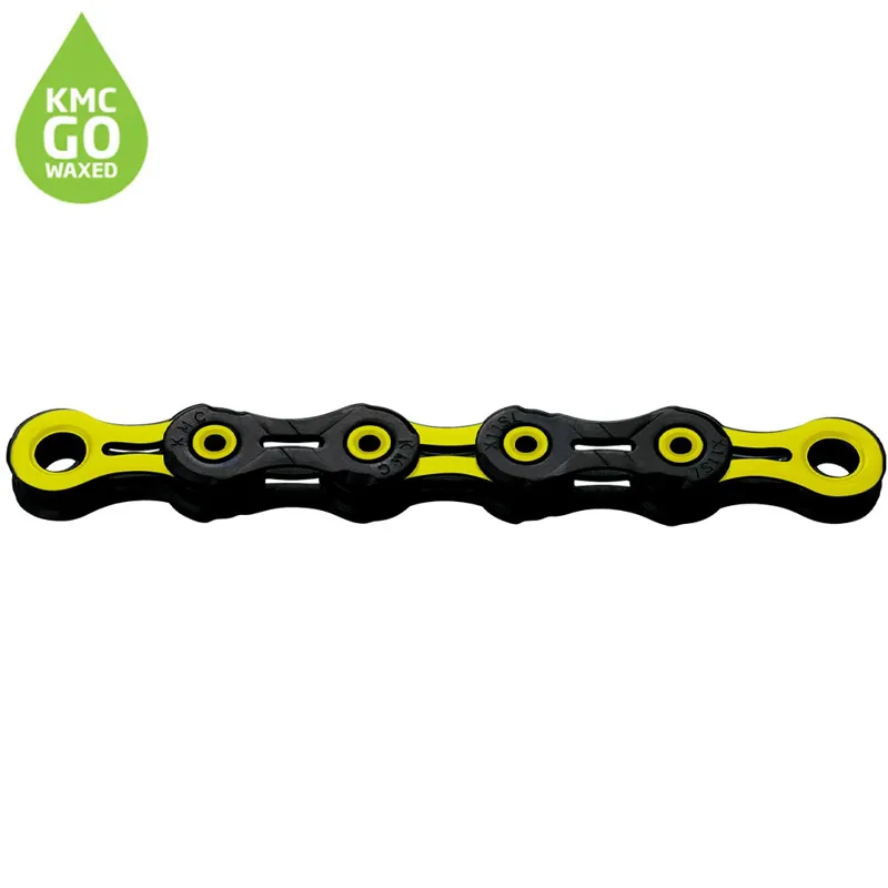 KMC X11 DLC Pre-Waxed Chain - 118 Links - 11 Speed - Yellow