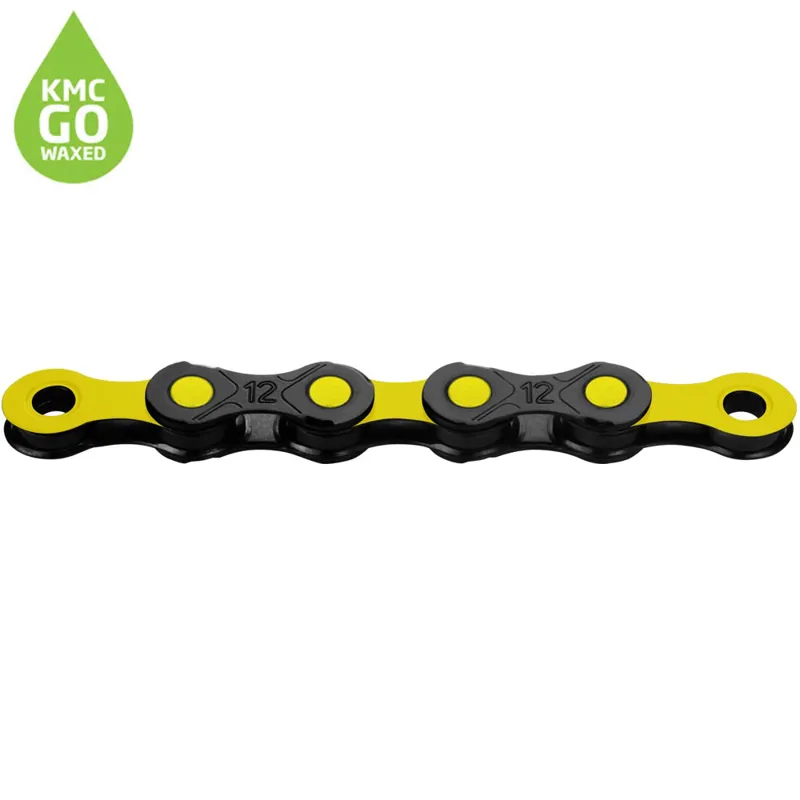 KMC X12 DLC Pre-Waxed Chain - 126 Links - 12 Speed - Yellow