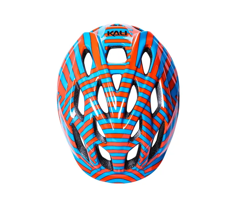 Kali Chakra Lighted Highwire Kids Helmet - Tangerine/Blue-2