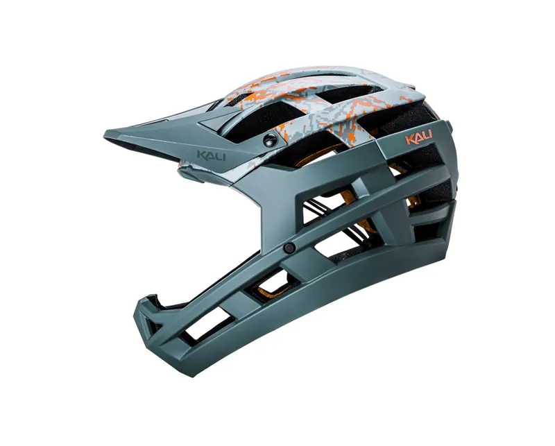 Kali Invader 2.0 Full Face Helmet - Frag Khaki/Orange-1