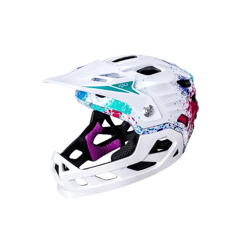 Kali Maya Full Face Kids Helmet -  50-54cm - Splat White/Multi