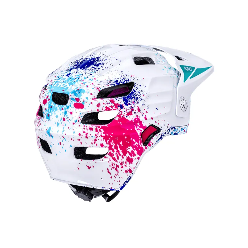 Kali Maya Full Face Kids Helmet -  50-54cm - Splat White/Multi-3