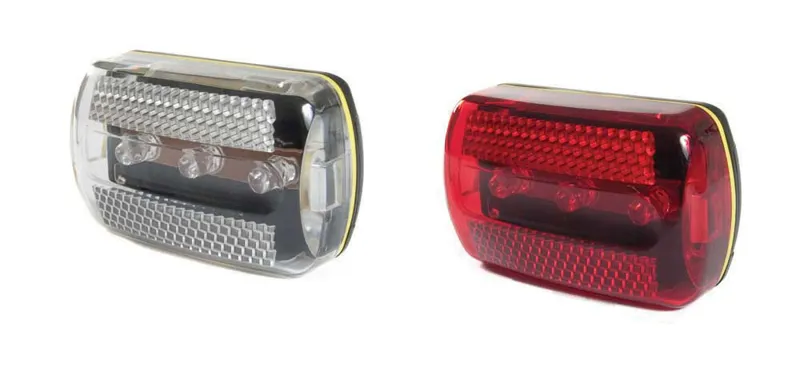 Raleigh 3 LED Front and Rear Light Set - Red/White