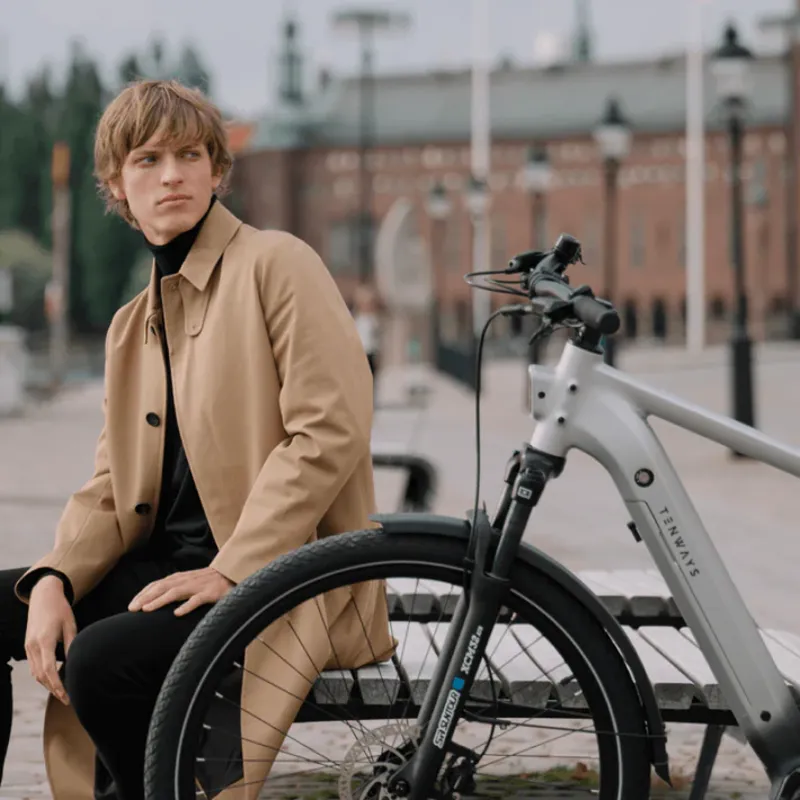 Tenways Ago X 2025 Electric Hybrid Bike - Starlight Silver-8