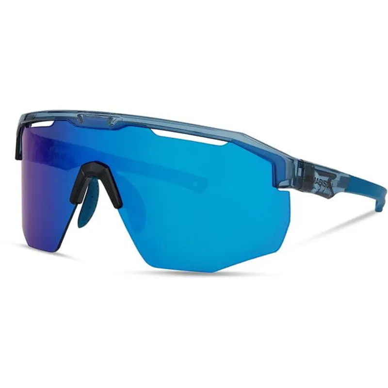 Madison Cipher Sunglasses - 3 Pack - Crystal Blue - Blue Mirror/Amber/Clear Lens