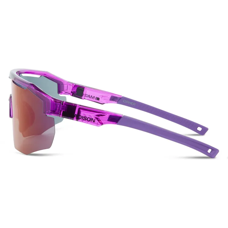 Madison Cipher Sunglasses - Crystal Gloss Purple/Purple Mirror Lens-1