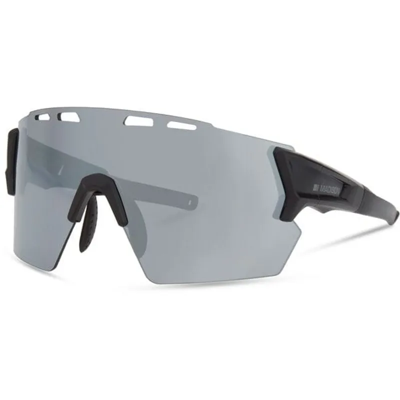 Madison Stealth Sunglasses - Matt Black - Silver Mirror Lens