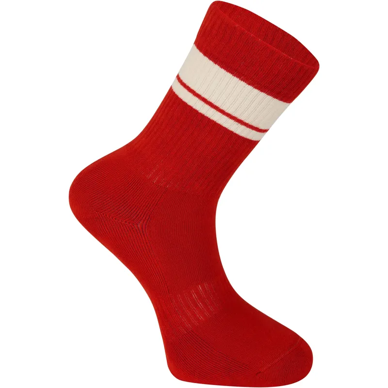 Madison Roam Crew Socks - Mineral Red