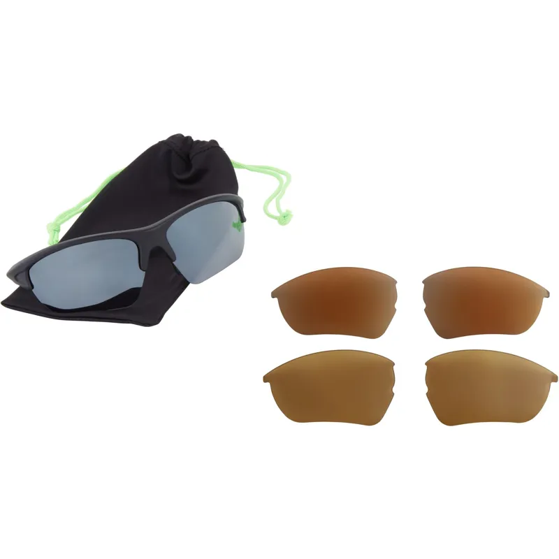 Madison Mission 3 Polarised Lens Pack Sunglasses - Matt Black-5