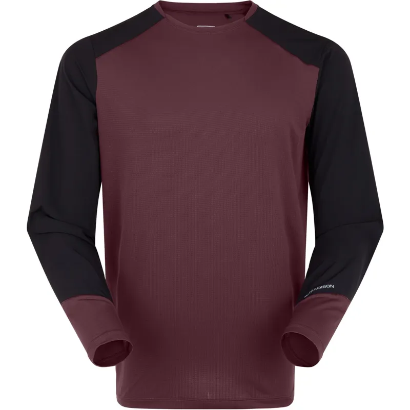 Madison Flux Trail Men's Long Sleeve Jersey - Red/Black