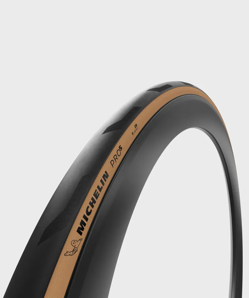 Michelin Pro 5 Classic 700c Folding Gum-X Tubeless Tyre - Black/Tan