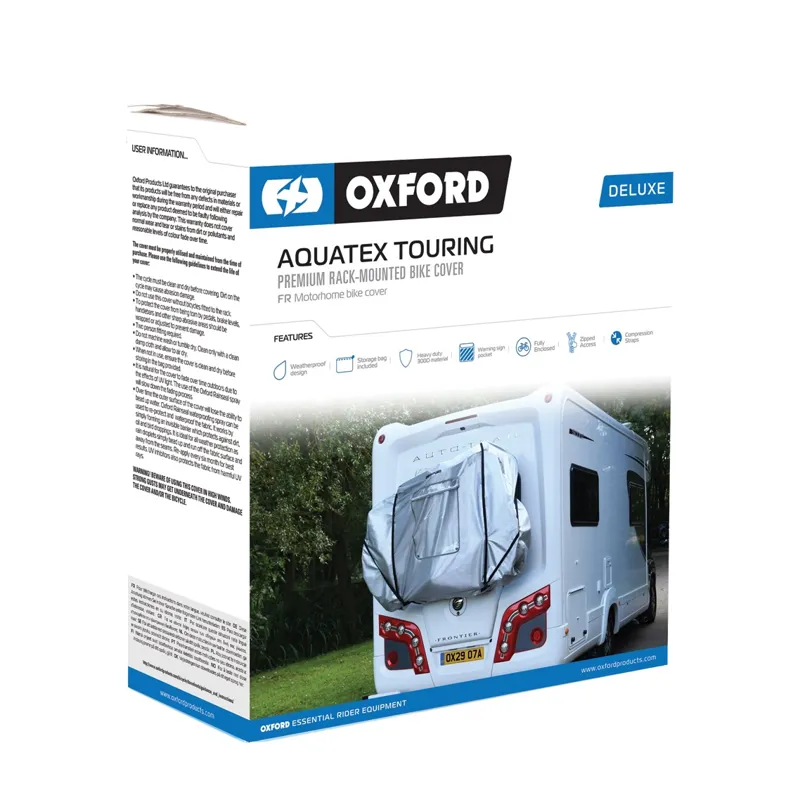 Oxford Aquatex Touring Deluxe Bike Cover For 1-2 Bikes - Silver