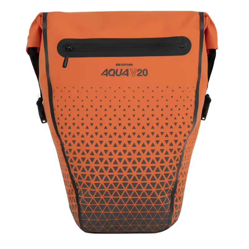 Oxford Aqua V 20 Extreme Visibility Single QR Pannier Bag - Orange