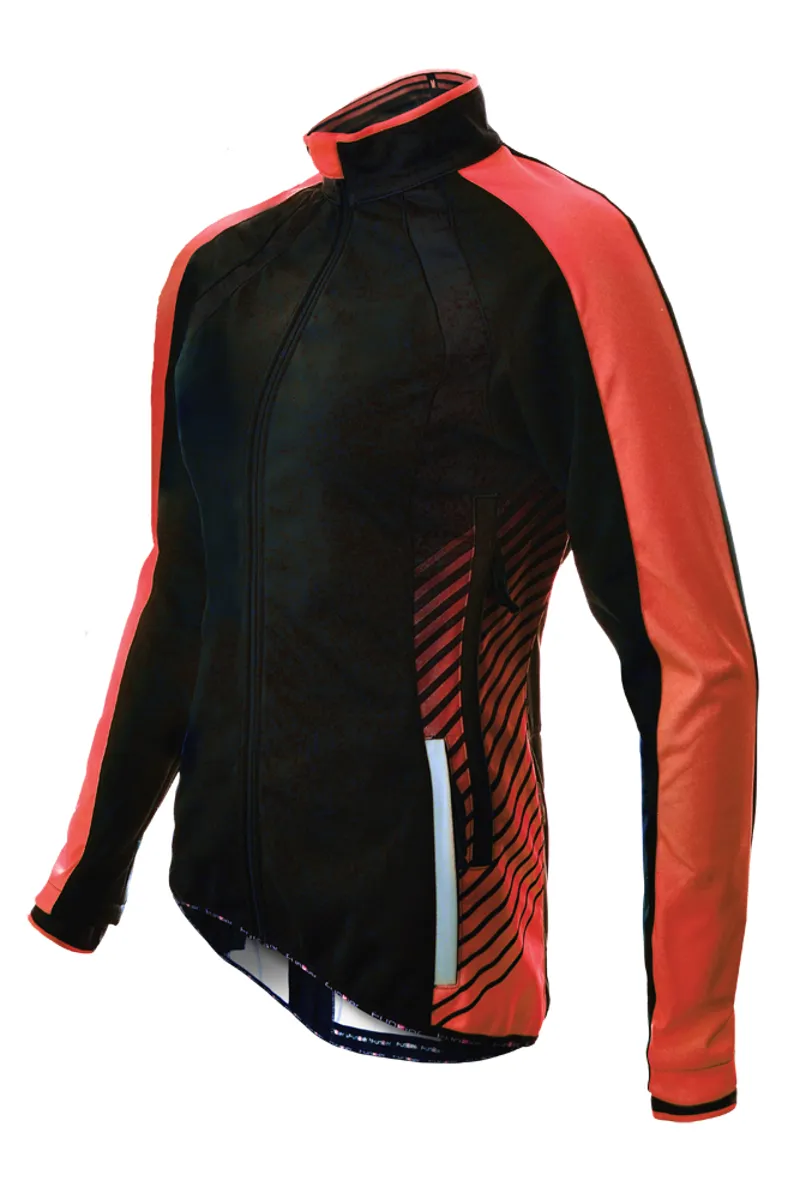 Funkier Tacona Womens Softshell Windstopper Jacket - Black/Red