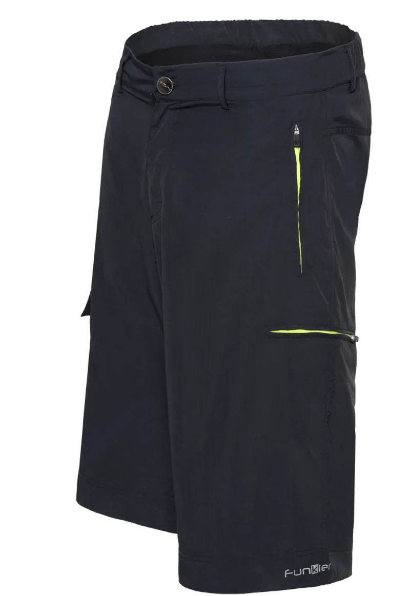 Funkier Adventure MTB Baggy Shorts Integrated Liner - Black