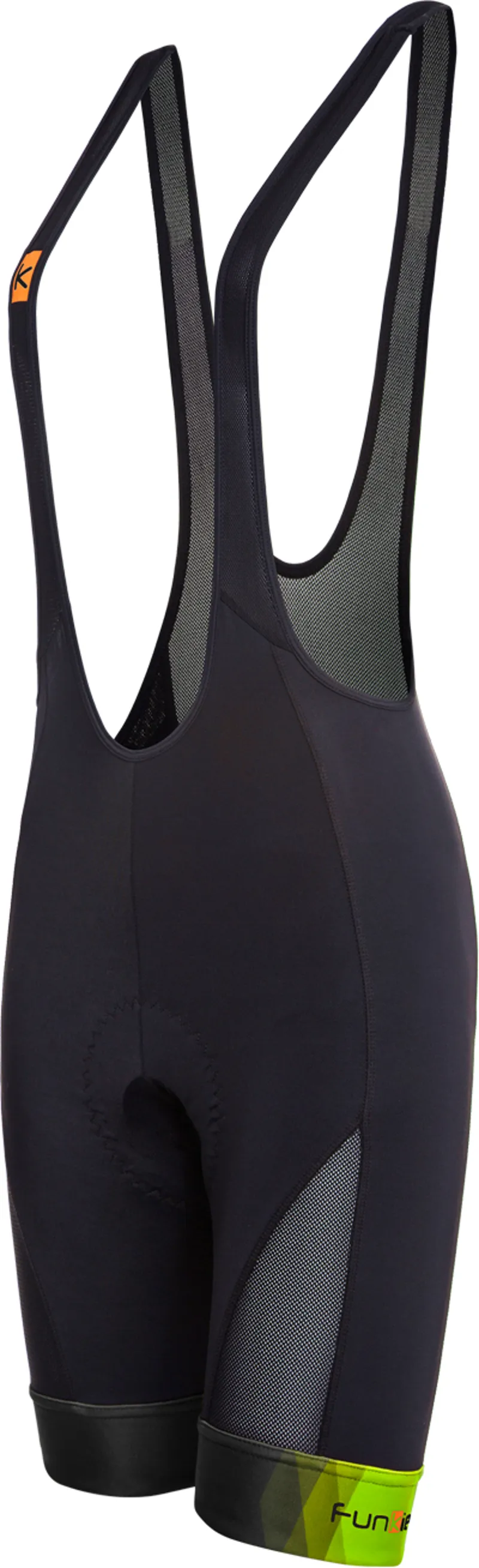 Funkier Havana C-13 Pad Womens Double Strap Bib Shorts - Black