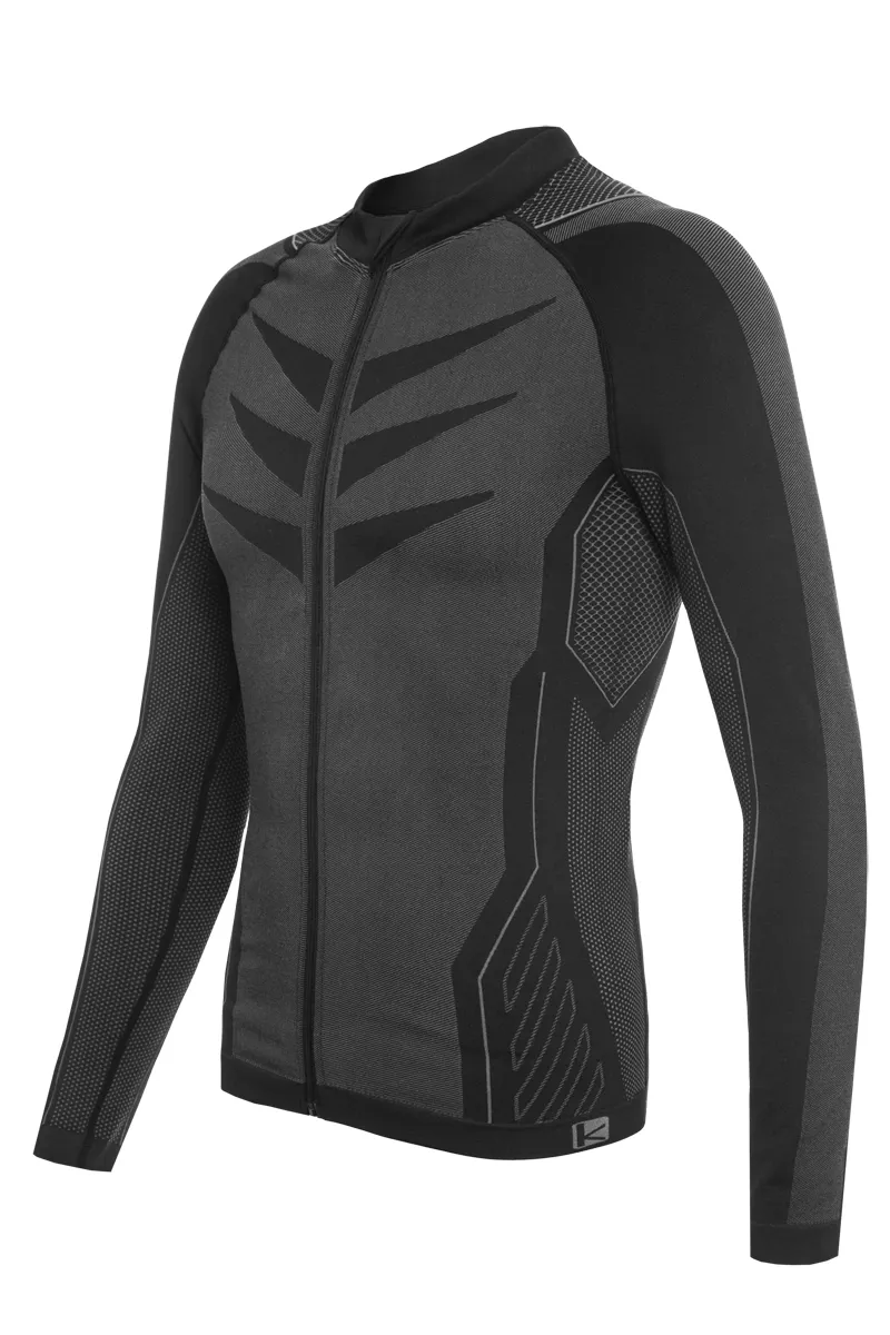 Funkier Campanile Seamless-Tech Long Sleeve Jersey - Black/Grey
