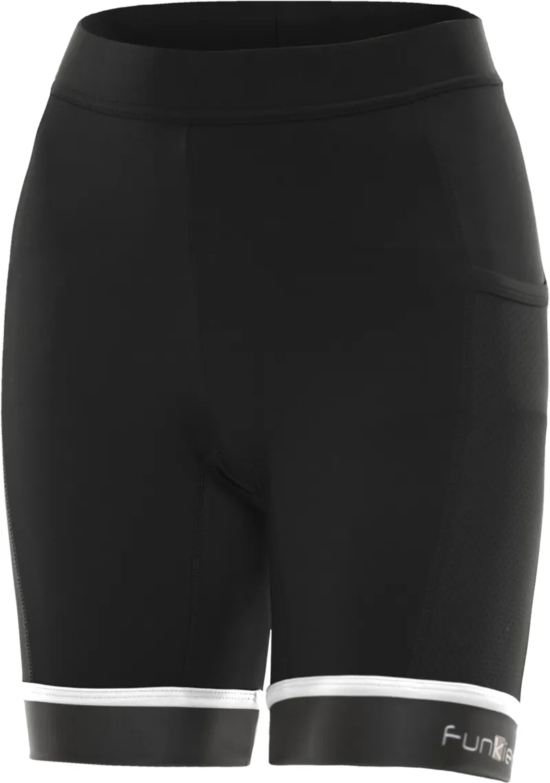 Funkier Abara Ladies 11-Panel Lycra Shorts - Black