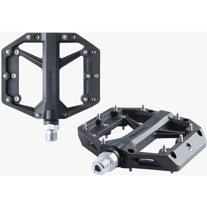 Shimano GR400 Flat Resin MTB Pedals - Black-1