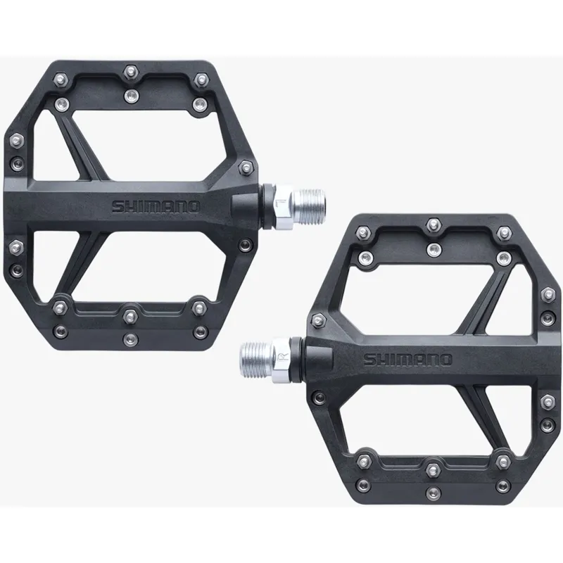 Shimano GR400 Flat Resin MTB Pedals - Black-2