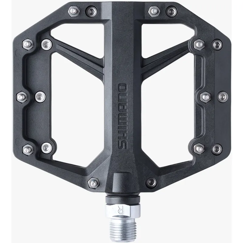 Shimano GR400 Flat Resin MTB Pedals - Black-4