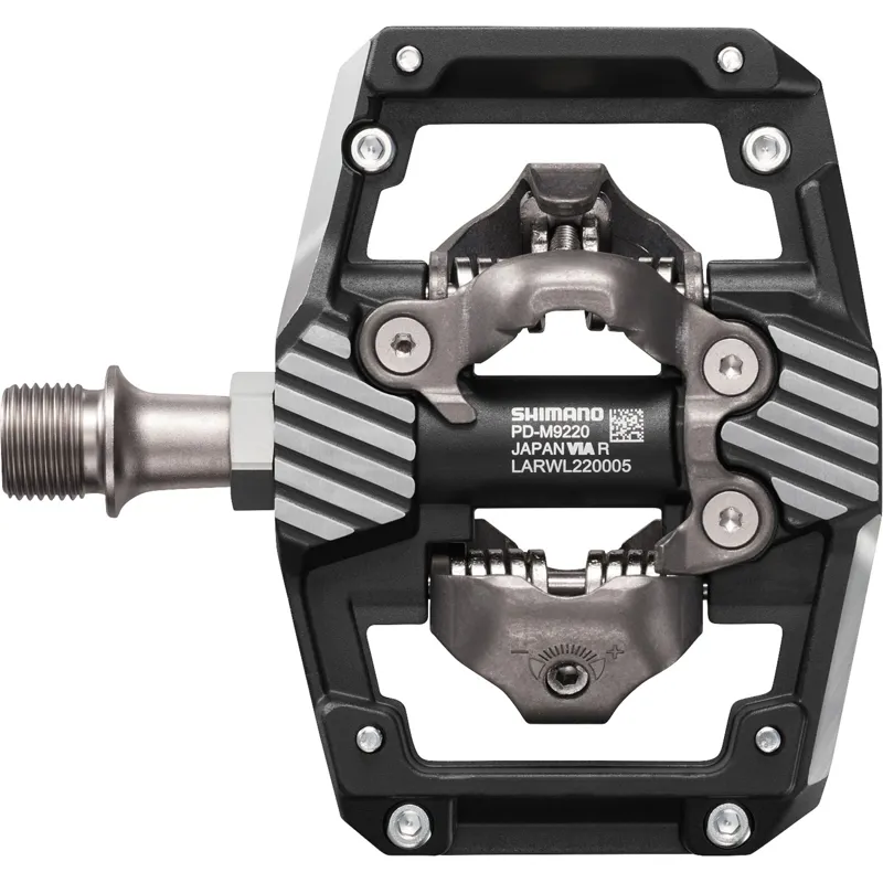 Shimano PD-M9220 XTR Trail Wide Platform MTB SPD Pedals - Grey/Black-2