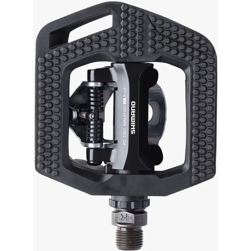 Shimano T421 ClickR MTB Pedals - 9/16 inch -Black-8