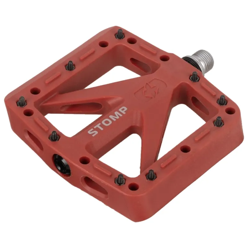 Oxford Stomp Nylon Flat MTB Pedals - Red