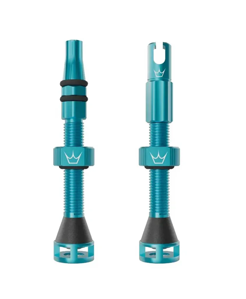 Peatys Holeshot Fast Flow Tubeless Valves - 42mm - Turquoise