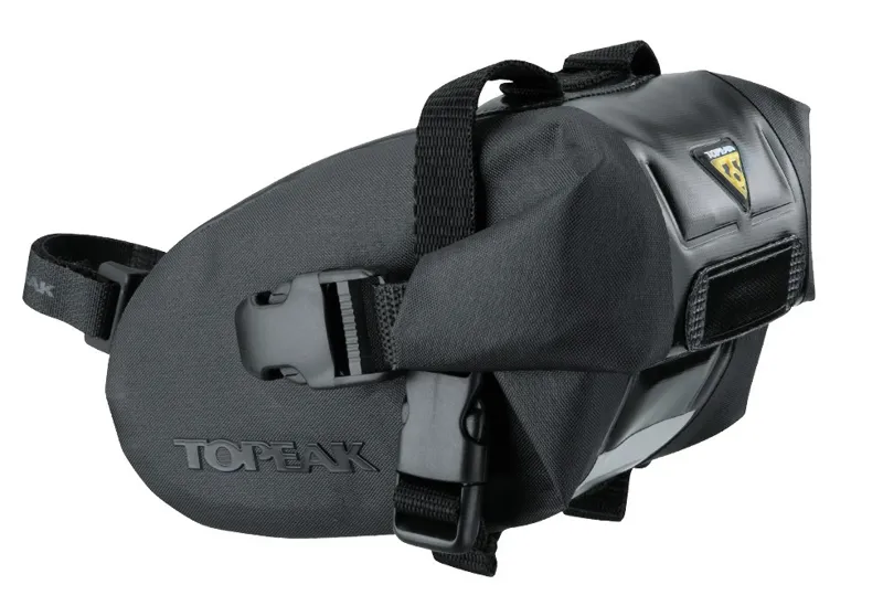 Topeak's BackLoader features a waterproof inner bag. It has a new saddle  mount that reduces swing