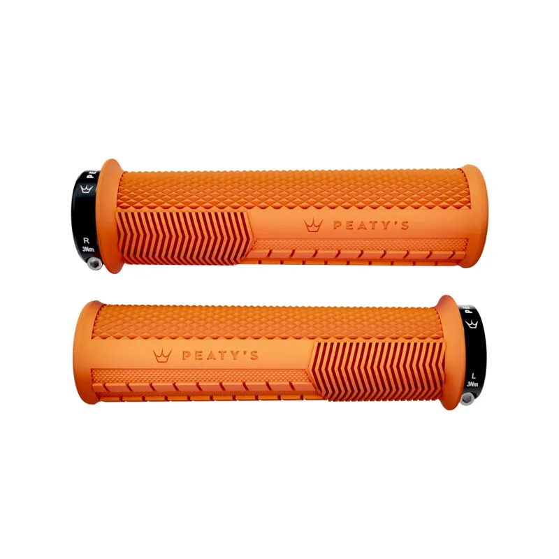 Peaty's Monarch Knurl Grip MTB Grips - Thick - Mango