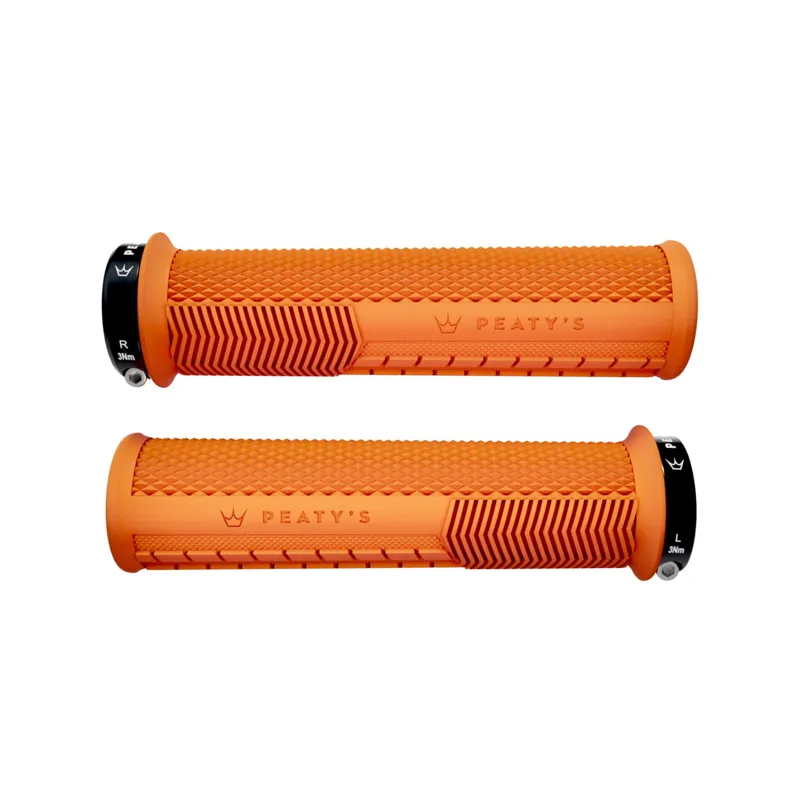 Peaty's Monarch Knurl Grip MTB Grips - Thin - Mango