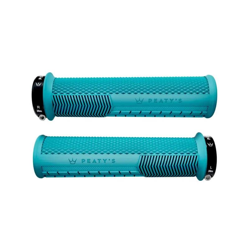 Peaty's Monarch Knurl Grip MTB Grips - Thin - Turquoise