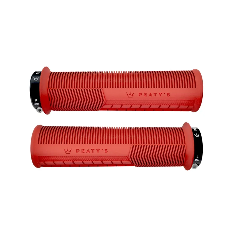 Peaty's Monarch Mushroom Grip MTB Grips - Thick - Red