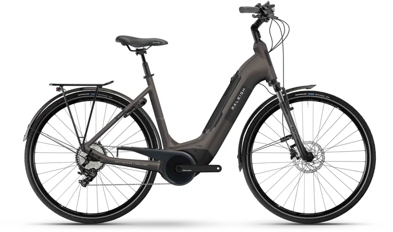 Raleigh Motus Tour LTD Lowstep 2025 Electric Hybrid Bike - Coffee