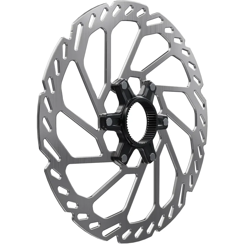 Shimano RT-CL750 Center Lock w/External Lock Ring 6-Bolt 200mm Disc Rotor - Silver/Black-1