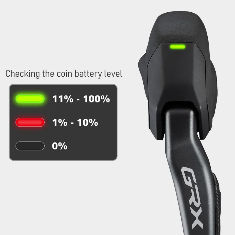 Shimano ST-RX825 GRX 2 Speed Di2 Shift Hydraulic STI Lever - Left Hand-11