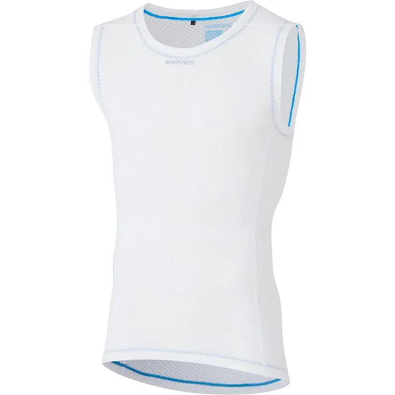 Shimano Sleeveless Mesh Base Layer - White