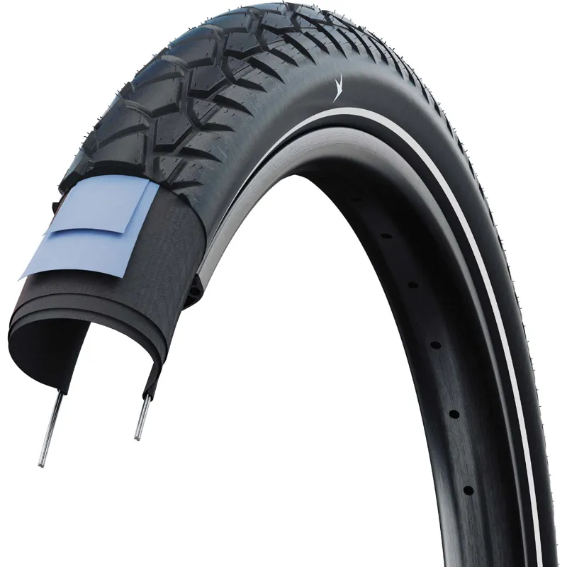 Schwalbe Hybrid Al Grounder Raceguard Hybrid Tyre - Black/Reflective-1