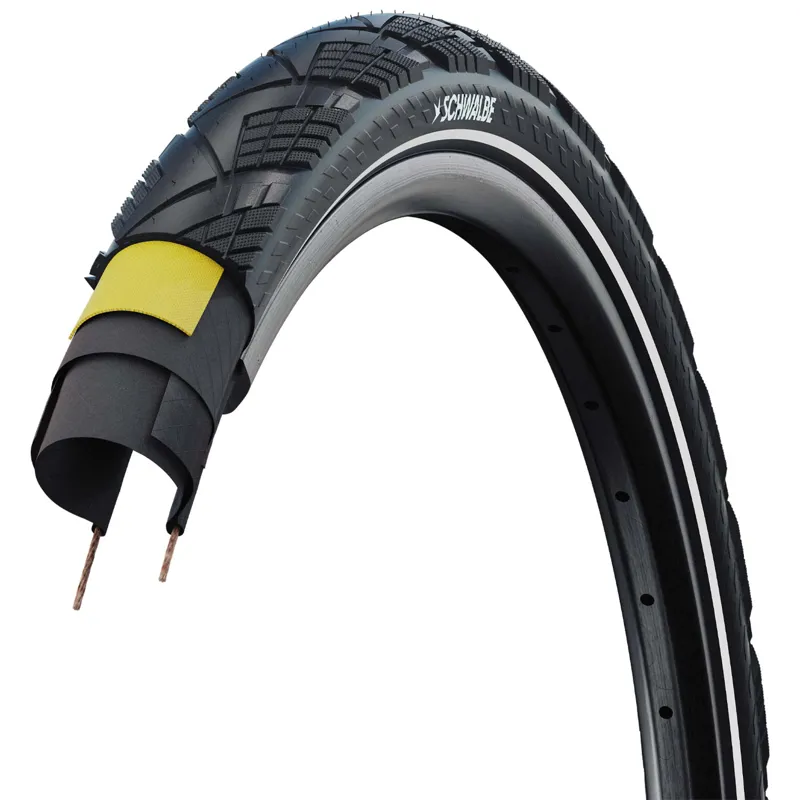 Schwalbe Marathon Efficiency Pro V-Guard TLR Folding Hybrid Tyre - Black-1