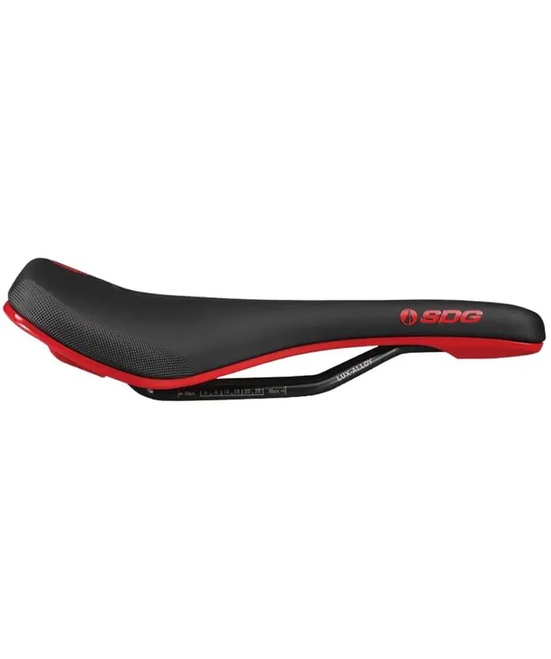 SDG Bel Air V3 Max Lux-Alloy Saddle - Black/Red-1